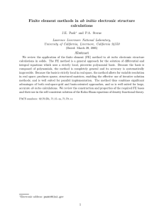 ab initio calculations Abstract J.E. Pask