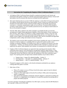 Instructions for Completing the Employee Effort Certification Report
