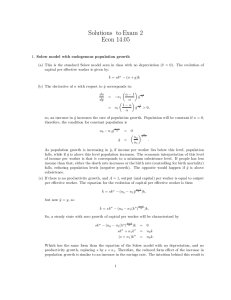 Solutions to Exam 2 Econ 14.05