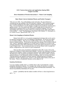 22.54  Neutron Interactions and Applications (Spring 2004) Chapter 8 (3/2/04)