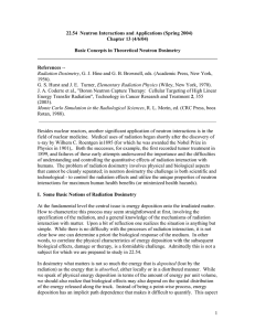22.54  Neutron Interactions and Applications (Spring 2004)  Chapter 13 (4/6/04)