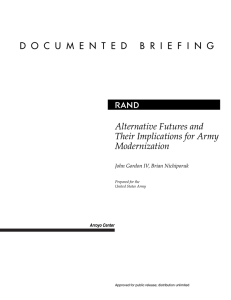 R Alternative Futures and Their Implications for Army Modernization