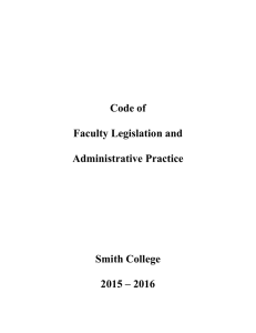 Code of Faculty Legislation and Administrative Practice