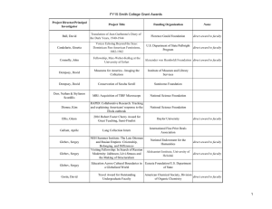 FY15 Smith College Grant Awards