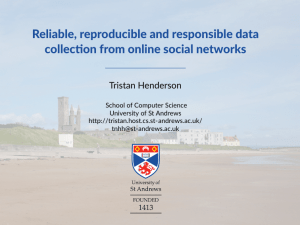 Reliable, reproducible and responsible data collec on from online social networks