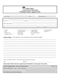 Parking Citation Appeal Form Smith College Campus Police Department