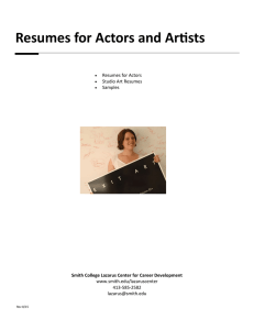 Resumes for Actors and Artists Resumes for Actors Studio Art Resumes