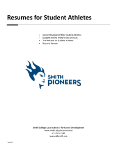 Resumes for Student Athletes