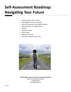 Self-Assessment Roadmap: Navigating Your Future