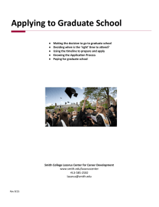 Applying to Graduate School