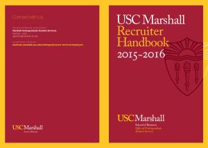 USC Marshall 2015-2016 Recruiter Handbook