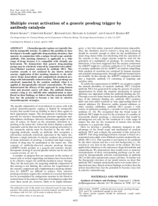 Multiple event activation of a generic prodrug trigger by antibody catalysis D S