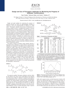 Design and Use of Fluorogenic Aldehydes for Monitoring the Progress... Aldehyde Transformations Fujie Tanaka,* Nobuyuki Mase, and Carlos F. Barbas, III*