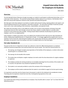 Unpaid Internship Guide for Employers &amp; Students  Overview