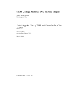 Smith College Alumnae Oral History Project of 2004