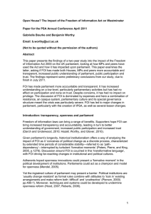 Open House? The Impact of the Freedom of Information Act... Paper for the PSA Annual Conference April 2011