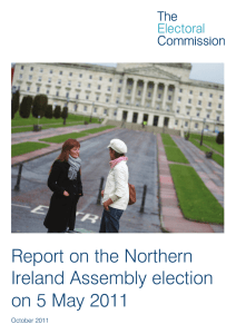 Report on the Northern Ireland Assembly election on 5 May 2011 October 2011