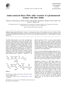 Amine-catalyzed direct Diels–Alder reactions of ketones with nitro olefins ,