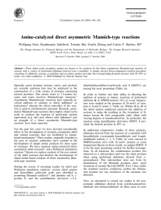 Amine-catalyzed direct asymmetric Mannich-type reactions