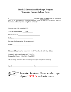 Marshall International Exchange Program Transcript Request Release Form