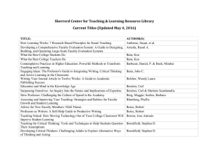 Sherrerd Center for Teaching &amp; Learning Resource Library