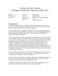 Violence and Non-Violence in Religious Traditions of South Asia (REL 282)