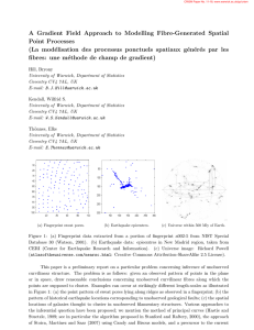 A Gradient Field Approach to Modelling Fibre-Generated Spatial Point Processes (La mod´
