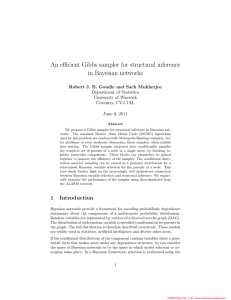An efficient Gibbs sampler for structural inference in Bayesian networks