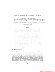 Network Inference and Biological Dynamics