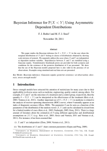 X &lt; Y Dependent Distributions F. J. Rubio and M. F. J. Steel
