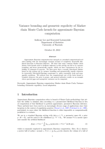 Variance bounding and geometric ergodicity of Markov