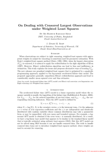 On Dealing with Censored Largest Observations under Weighted Least Squares