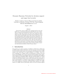 Dynamic Bayesian Networks for decision support and sugar food security