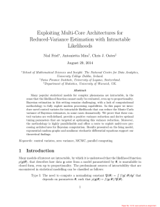 Exploiting Multi-Core Architectures for Reduced-Variance Estimation with Intractable Likelihoods Nial Friel