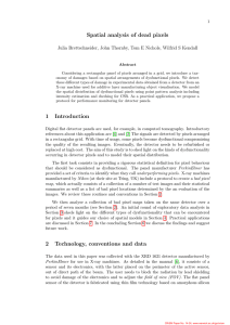 Spatial analysis of dead pixels 1