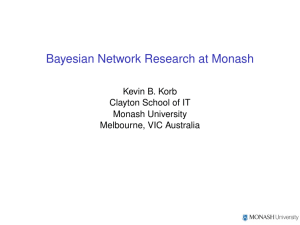 Bayesian Network Research at Monash Kevin B. Korb Clayton School of IT