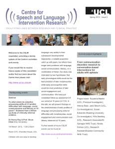 Lorem Ipsum  Issue 1 FACILITATING LINKS BETWEEN RESEARCH AND CLINICAL PRACTICE