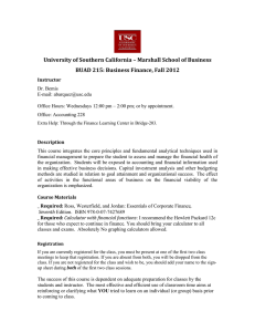University of Southern California – Marshall School of Business