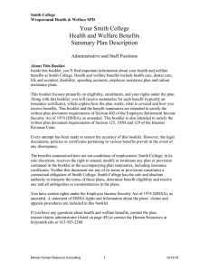Your Smith College Health and Welfare Benefits Summary Plan Description