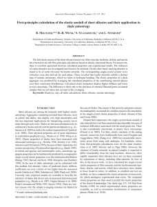 First-principles calculation of the elastic moduli of sheet silicates and... shale anisotropy