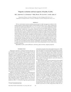 Magnetic excitations and heat capacity of fayalite, Fe SiO M.C. A ,