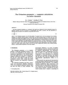 The Grüneisen parameter computer calculations via lattice dynamics Ni. Voëadlo