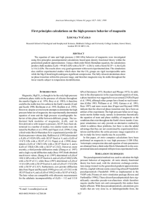 First principles calculations on the high-pressure behavior of magnesite ˇ L V