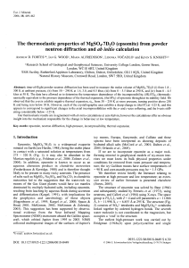 The thermoelastic properties of MgSOa.TD1O (epsomite) from powder