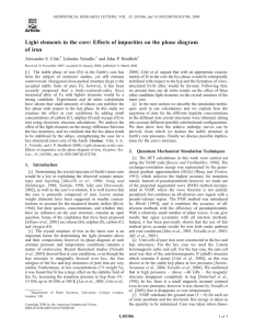 Light elements in the core: Effects of impurities on the... of iron Alexander S. Coˆte´, Lidunka Vocˇadlo,
