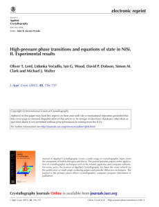 electronic reprint High-pressure phase transitions and equations of state in NiSi.