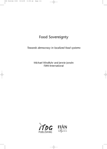 Food Sovereignty Towards democracy in localized food systems FIAN-International