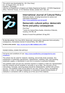 This article was downloaded by: [Dr Clive Gray] Publisher: Routledge