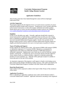 Curricular Enhancement Program Smith College Botanic Garden  Application Guidelines