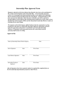 Internship Plan Approval Form